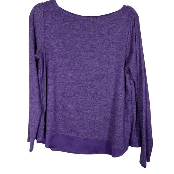 Lands' End, Size Small, Purple Knit Top, Scoop Neck, Split Back, Lined, EUC - Picture 1 of 8